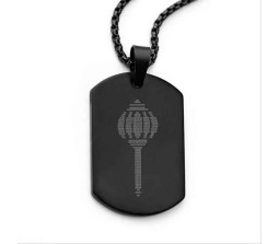 Lord Hanuman Ji Ram Gada Locket Pendant Black Stainless Steel Necklace Chain Micro-carved for Boys and Men