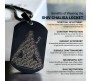 Lord Shiva 12 Jyotilingas Shiv Locket Pendant Black Stainless Steel Necklace Chain Micro-carved Dog Tag for Boys and Men
