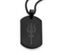 Lord Shiva Trishool Trident Shiv Locket Pendant Black Stainless Steel Necklace Chain Micro-carved Dog Tag for Boys and Men Lord Shiva Trishool Trident Shiv Locket Pendant Black Stainless Steel Necklace Chain Micro-carved Dog Tag for Boys and Men