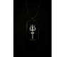 Lord Shiva Trishool Trident Shiv Locket Pendant Black Stainless Steel Necklace Chain Micro-carved Dog Tag for Boys and Men Lord Shiva Trishool Trident Shiv Locket Pendant Black Stainless Steel Necklace Chain Micro-carved Dog Tag for Boys and Men