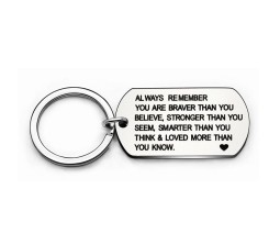 Motivational Safety Always Remember Dog Tag Military Style Inspirational Love Gift Keychain for Boys and Men, an ideal motivational gift and inspiration gift.