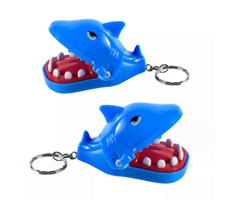 Dolphin Teeth Toy Keychain For Kids Whale Biting Finger Game Dentist Biting Finger Games