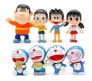 Set of 8 Doraemon Action Figure Set Or Cake Topper Decoration Merchandise Showpiece to Keep in Office Desk Table Gift Toys