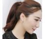 Double Side Dual Leaf Design 2 Sided Rose Gold Plated Stud Earring for Girls and Women