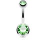 Double Stone Belly Button Ring Combo Set of 7 Stainless Steel Navel Piercing Jewelry for Women and Girls