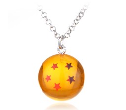 1 Pcs New Anime Dragon Ball Z 5 Stars Pendant Necklace Gift Set for Boys and Men