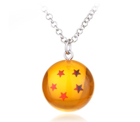 1 Pcs New Anime Dragon Ball Z 5 Stars Pendant Necklace Gift Set for Boys and Men