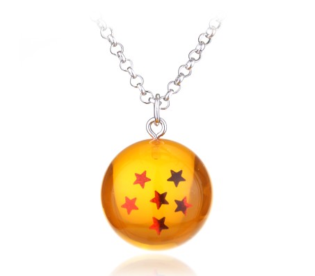 1 Pcs New Anime Dragon Z Ball 6 Stars Goku Pendant Necklace Gift Set for Boys and Men