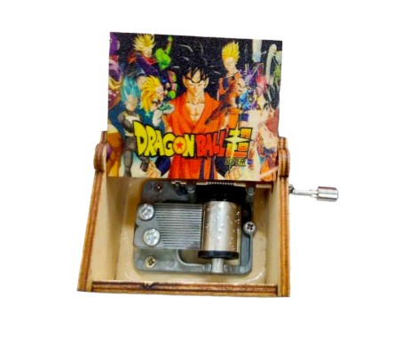 Wooden Dragon Ball Z Music Box Vintage Hand Crank Classical Musical Gifts for Birthday Gift for Men Boys Girls Women Multicolor