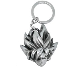 Dragon Z Ball Face Grey Goku Metal Keychain Key Chain for Car Bikes Key Ring