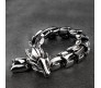 Dragon Scale GOT 12mm Silver Plated Bracelet with Hook Buckle Totem Vintage Heavy Weight 21cm Retro Style Mens Bracelet