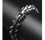Dragon Scale GOT 12mm Silver Plated Bracelet with Hook Buckle Totem Vintage Heavy Weight 21cm Retro Style Mens Bracelet