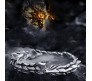 Dragon Scale GOT 12mm Silver Plated Bracelet with Hook Buckle Totem Vintage Heavy Weight 21cm Retro Style Mens Bracelet
