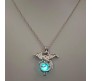 Luminous Glowing Dragon Necklace Vintage Gothic Pendant Necklace Glow in Dark GID Blue Animal Jewelry for Men Women