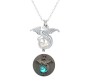 Luminous Glowing Dragon Necklace Vintage Gothic Pendant Necklace Glow in Dark GID Blue Animal Jewelry for Men Women