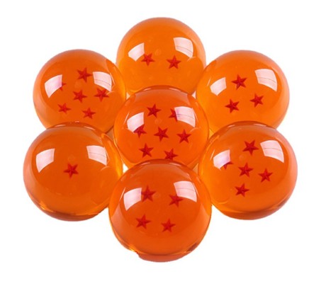 Anime Big 4.3 cm 7 Pcs Dragon Ball Z Crystal Balls Set Collection in Box Set Gifts