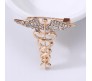 Medical Caduceus Doctors Gold Plated Crystal Rhinestone Unisex Brooch Lapel Pin Metal Stainless Steel Doctor Angel Wings Lepel Blazer Suit for Men and Women