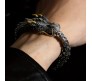 Dragon Scale GOT 12" mm Copper Bracelet with Hook Buckle Totem Silver Vintage Heavy Weight Retro Style Mens Bracelet 22cm