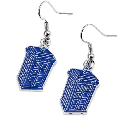 Doctor Who Inspired Tardis Police Box Earrings Fashion Jewellery Accessory for Men and Women