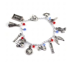 Doctor Who Inspired Charm Bracelet for TV Series Fan Fashion Jewellery Accessory for Girls and Women
