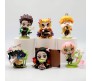 Demon Slayer Action Figure Set of 6 Size 10-12CM Chibbi Toy for Car Dashboard, Decoration, Cake Topper, Office Desk & Study Table Multicolor