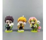 Demon Slayer Action Figure Set of 6 Size 10-12CM Chibbi Toy for Car Dashboard, Decoration, Cake Topper, Office Desk & Study Table Multicolor