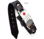 Anime Demon Slayer Tanjiro Hanafuda Leather Bracelet Cosplay Accessory For Boys and Men