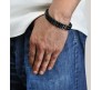 Black Dual Curb Chain Stainless Steel Bracelet Anti Tarnish Double Layered Thick 10mm Love Gifts 8 Inch for Men Boys