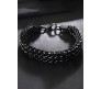 Black Dual Curb Chain Stainless Steel Bracelet Anti Tarnish Double Layered Thick 10mm Love Gifts 8 Inch for Men Boys