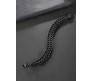 Black Dual Curb Chain Stainless Steel Bracelet Anti Tarnish Double Layered Thick 10mm Love Gifts 8 Inch for Men Boys