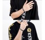 Black Dual Curb Chain Stainless Steel Bracelet Anti Tarnish Double Layered Thick 10mm Love Gifts 8 Inch for Men Boys