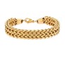 Gold Dual Curb Chain Stainless Steel Bracelet Anti Tarnish Double Layered Thick 10mm Love Gifts 8 Inch for Men Boys