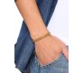 Gold Dual Curb Chain Stainless Steel Bracelet Anti Tarnish Double Layered Thick 10mm Love Gifts 8 Inch for Men Boys