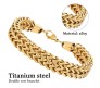 Gold Dual Curb Chain Stainless Steel Bracelet Anti Tarnish Double Layered Thick 10mm Love Gifts 8 Inch for Men Boys