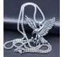 Eagle Pendant with Stainless Steel Eagle Chain for Men and Women - Eagle Locket with 24-Inch Round Box Chain for Men's Pendant D2
