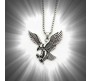 Eagle Pendant with Stainless Steel Eagle Chain for Men and Women - Eagle Locket with 24-Inch Round Box Chain for Men's Pendant D2