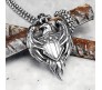 Eagle with Flag Design Pendant with Chain Stainless Steel Silver Jewellery Accessories for Men and Boys