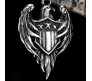 Eagle with Flag Design Pendant with Chain Stainless Steel Silver Jewellery Accessories for Men and Boys