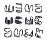 Stylish Black Set 12 Pcs Combo Clip On Ear Cuff Earrings Adjustable Korean Stainless Steel Punk Non Piercing Earings Without Piercing Clips for Women Girls Men Boys