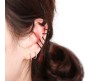 Stylish Black Set 12 Pcs Combo Clip On Ear Cuff Earrings Adjustable Korean Stainless Steel Punk Non Piercing Earings Without Piercing Clips for Women Girls Men Boys
