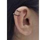 Stylish Black Set 12 Pcs Combo Clip On Ear Cuff Earrings Adjustable Korean Stainless Steel Punk Non Piercing Earings Without Piercing Clips for Women Girls Men Boys