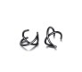 Stylish Black Set 12 Pcs Combo Clip On Ear Cuff Earrings Adjustable Korean Stainless Steel Punk Non Piercing Earings Without Piercing Clips for Women Girls Men Boys