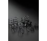 Stylish Black Set 12 Pcs Combo Clip On Ear Cuff Earrings Adjustable Korean Stainless Steel Punk Non Piercing Earings Without Piercing Clips for Women Girls Men Boys