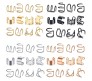 Stylish Silver Gold Rose Black Set 48 Pcs Combo Clip On Ear Cuff Earrings Adjustable Korean Stainless Steel Punk Non Piercing Earings Without Piercing Clips for Women Girls Men Boys