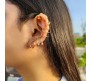 Stylish Silver Gold Rose Black Set 48 Pcs Combo Clip On Ear Cuff Earrings Adjustable Korean Stainless Steel Punk Non Piercing Earings Without Piercing Clips for Women Girls Men Boys