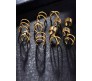 Stylish Gold Set 12 Pcs Combo Clip On Ear Cuff Earrings Adjustable Korean Stainless Steel Punk Non Piercing Earings Without Piercing Clips for Women Girls Men Boys