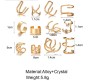 Stylish Rose Gold Set 12 Pcs Combo Clip On Ear Cuff Earrings Adjustable Korean Stainless Steel Punk Non Piercing Earings Without Piercing Clips for Women Girls Men Boys