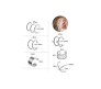 Stylish Silver Set 12 Pcs Combo Clip On Ear Cuff Earrings Adjustable Korean Stainless Steel Punk Non Piercing Earings Without Piercing Clips for Women Girls Men Boys