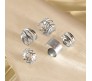 Stylish Silver Set 5 Pcs Combo Clip On Ear Cuff Earrings Adjustable Korean Stainless Steel Punk Non Piercing Earings Without Piercing Clips for Women Girls Men Boys