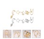 Stylish Gold Silver Set 10 Pcs Combo Clip On Ear Cuff Earrings Adjustable Korean Stainless Steel Punk Non Piercing Earings Without Piercing Clips for Women Girls Men Boys D2